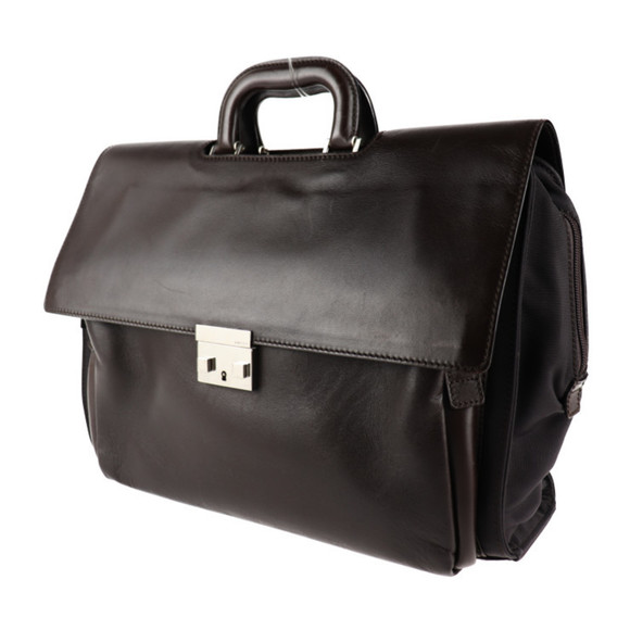 GUCCI Leather Nylon Business Bag Brown - Picture 2 of 9